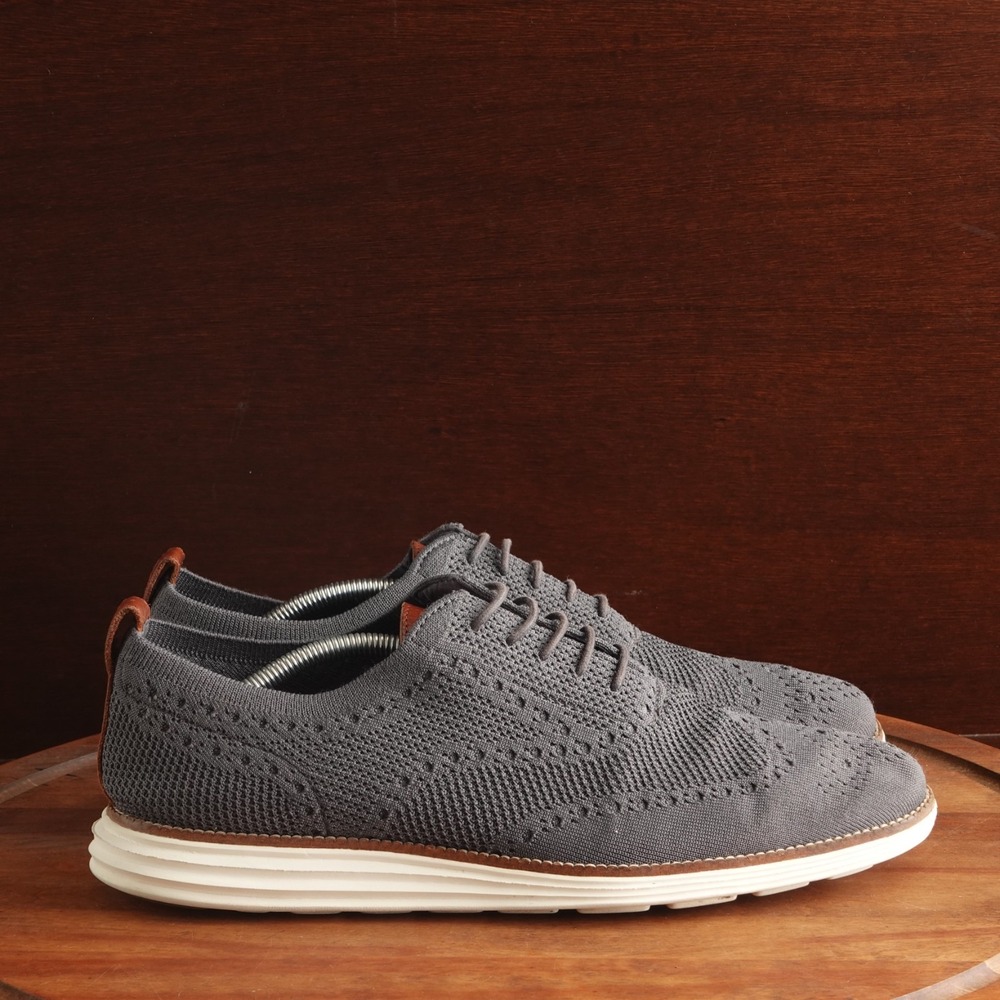 Cole Haan Oxfords Men SZ 11.5M Gray Original Grand Stitchlite Career Preppy Shoe